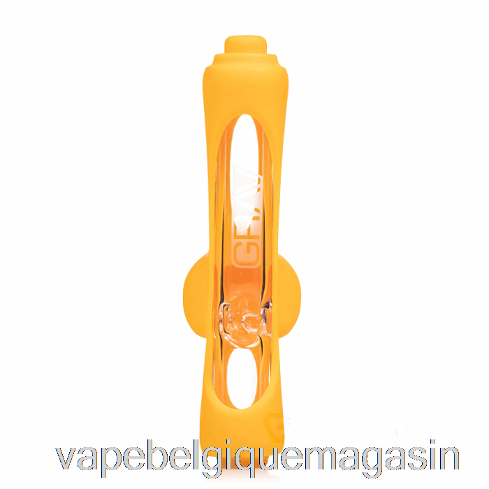 Vape Belgique Grav Mini Rouleau Compresseur Avec Peau Silicone Jaune Moutarde